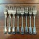 Set of 8 silver-plated forks