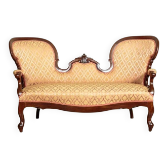 Vintage Walnut Sofa, 1880