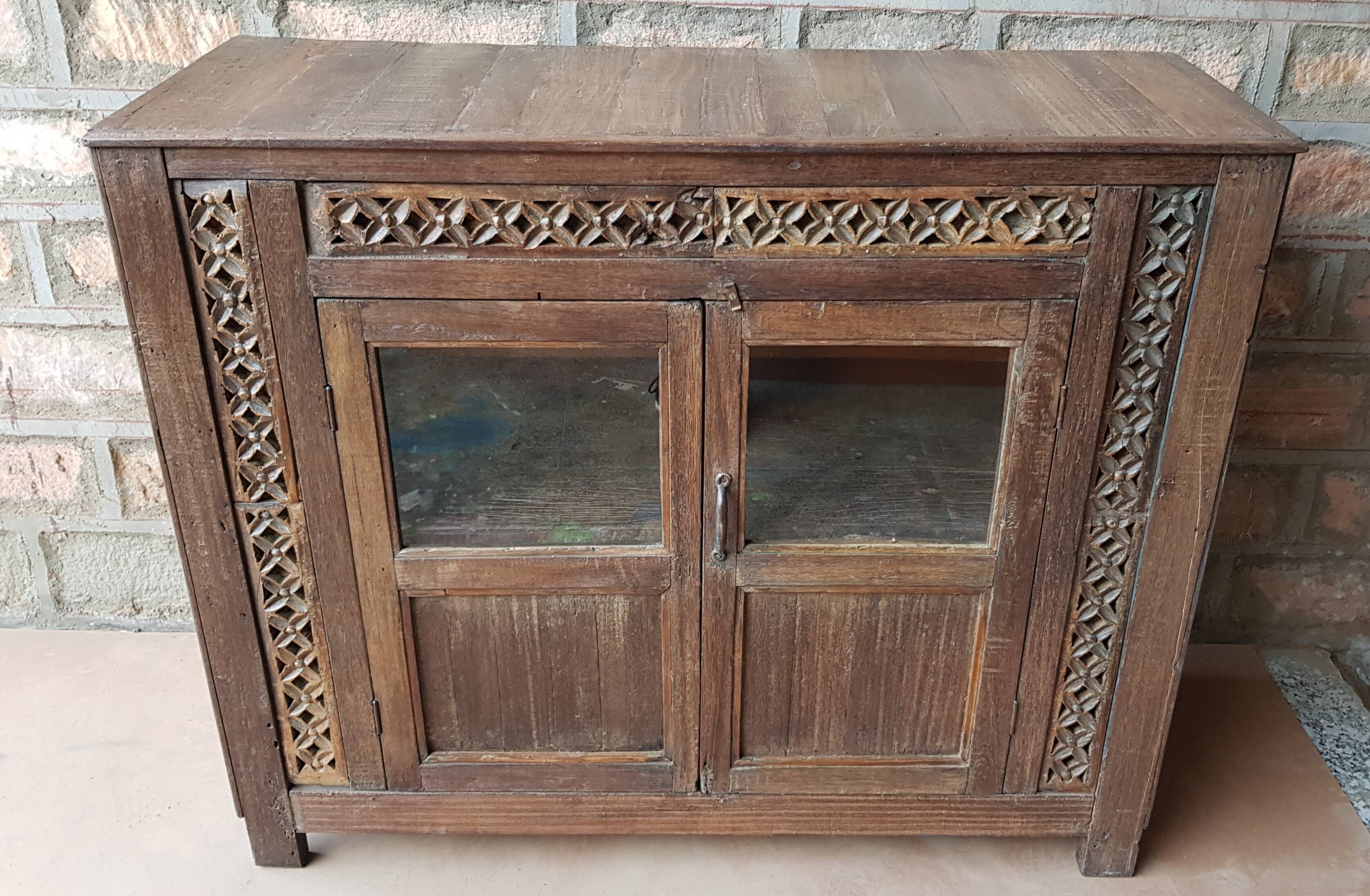 Ancient tribal buffet in Burmese teak