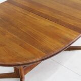 Vintage Danish oval  dining table 1960s