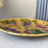 Assiette barbotine Sarreguemines de service
