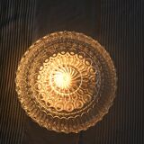 Plafonnier rond en verre ciselé