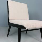 2x 'boomerang' h. mitzlaff, e. schmidt for soloform, bouclé lounge chairs, 1953