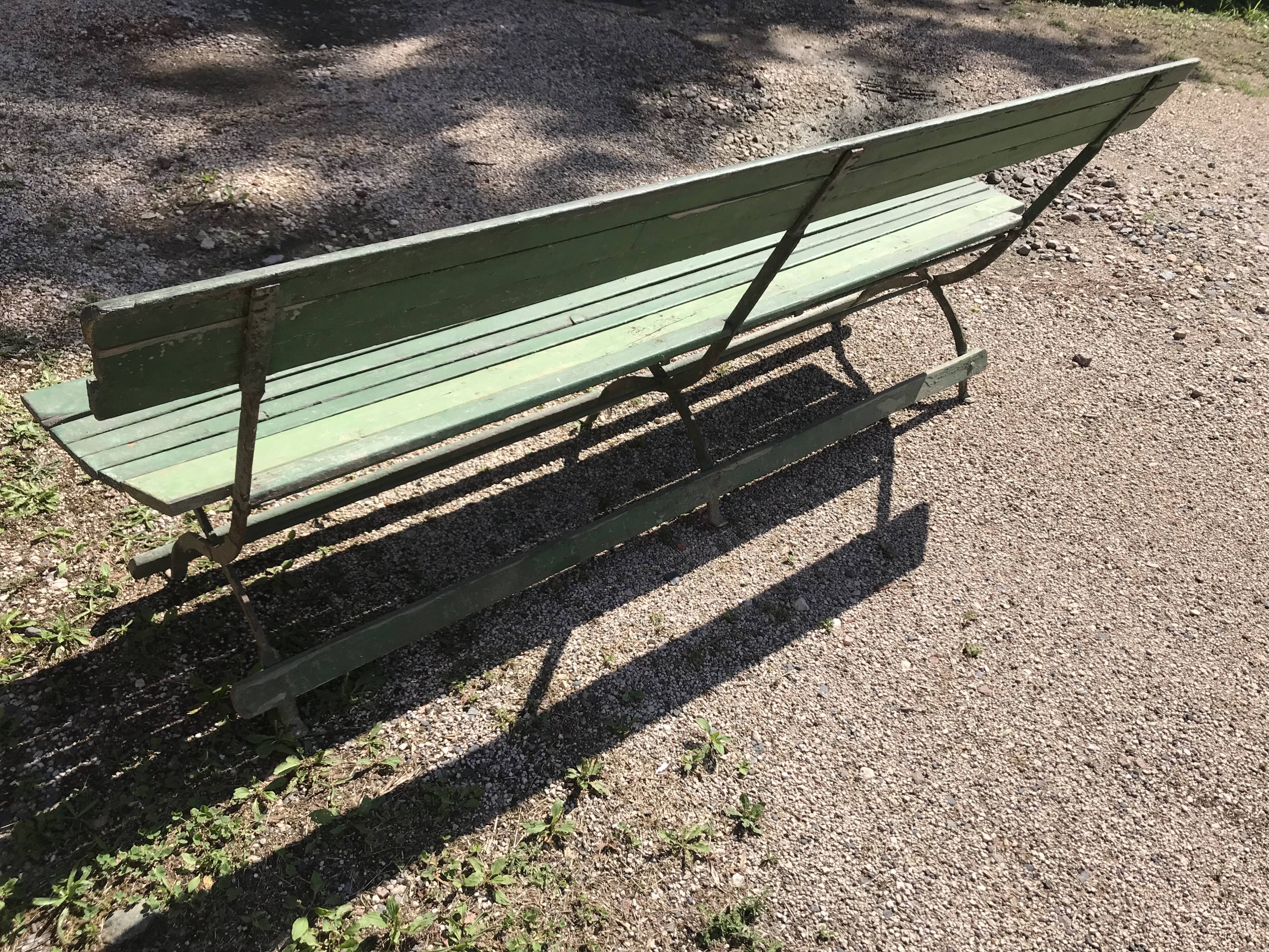 Banc de jardin pliant 1900 vert
