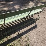 1900 green folding garden bench