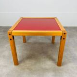 Table basse Flötotto Profilsystem années 70 rouge