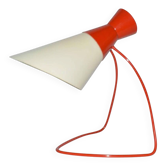 Lampe de table rouge et blanche Mid-Century Napako, Josef Hurka, années 1950