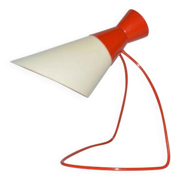 Napako Mid-Century Red and White Table Lamp, Josef Hurka, 1950s