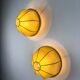 Pair of Italian "Cocoon" wall lights, 1970s