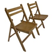 Set of four vintage wooden folding chair minimalism design 60s