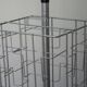 Grey swivel postcard display on wheels