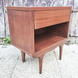 Scandinavian teak bedside table, 60s