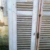 Pair of old 19th century louvered shutters