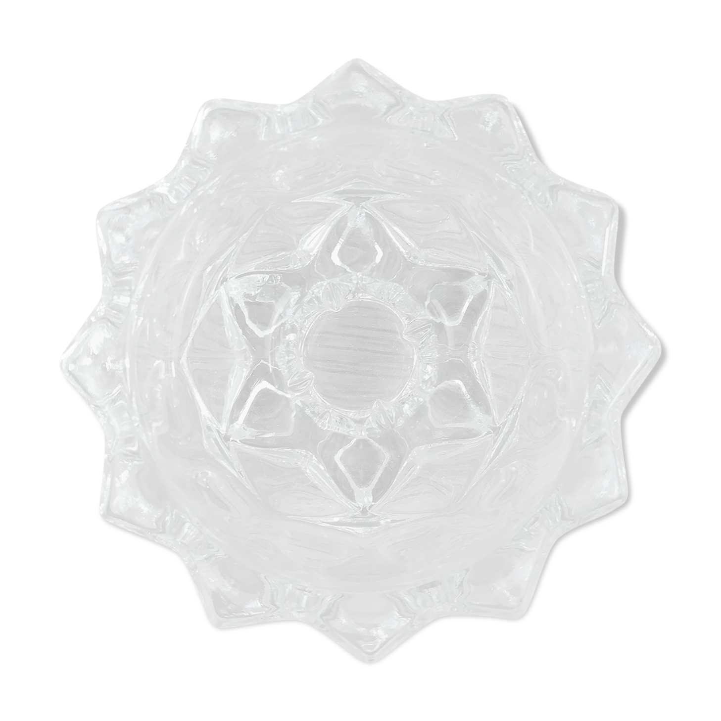 Glass star candle holder