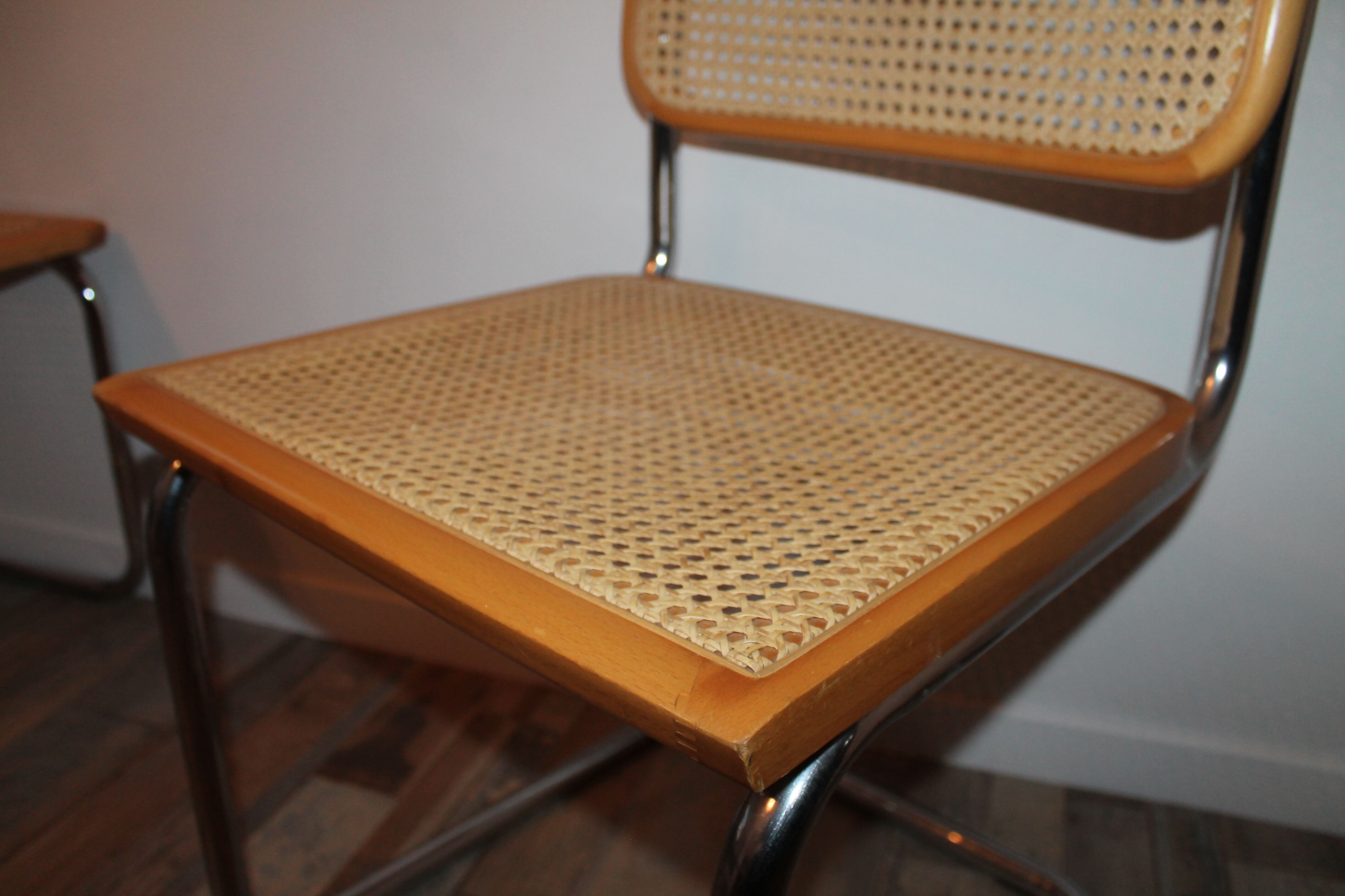 Lot de 4 chaises Cesca B32 par Marcel Breuer