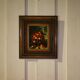 Oil painting on canvas Crystal with a bouquet of cherries by D. Obeniale 1950