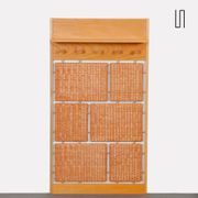 Rattan coat rack produced by Uluv in the 1960s