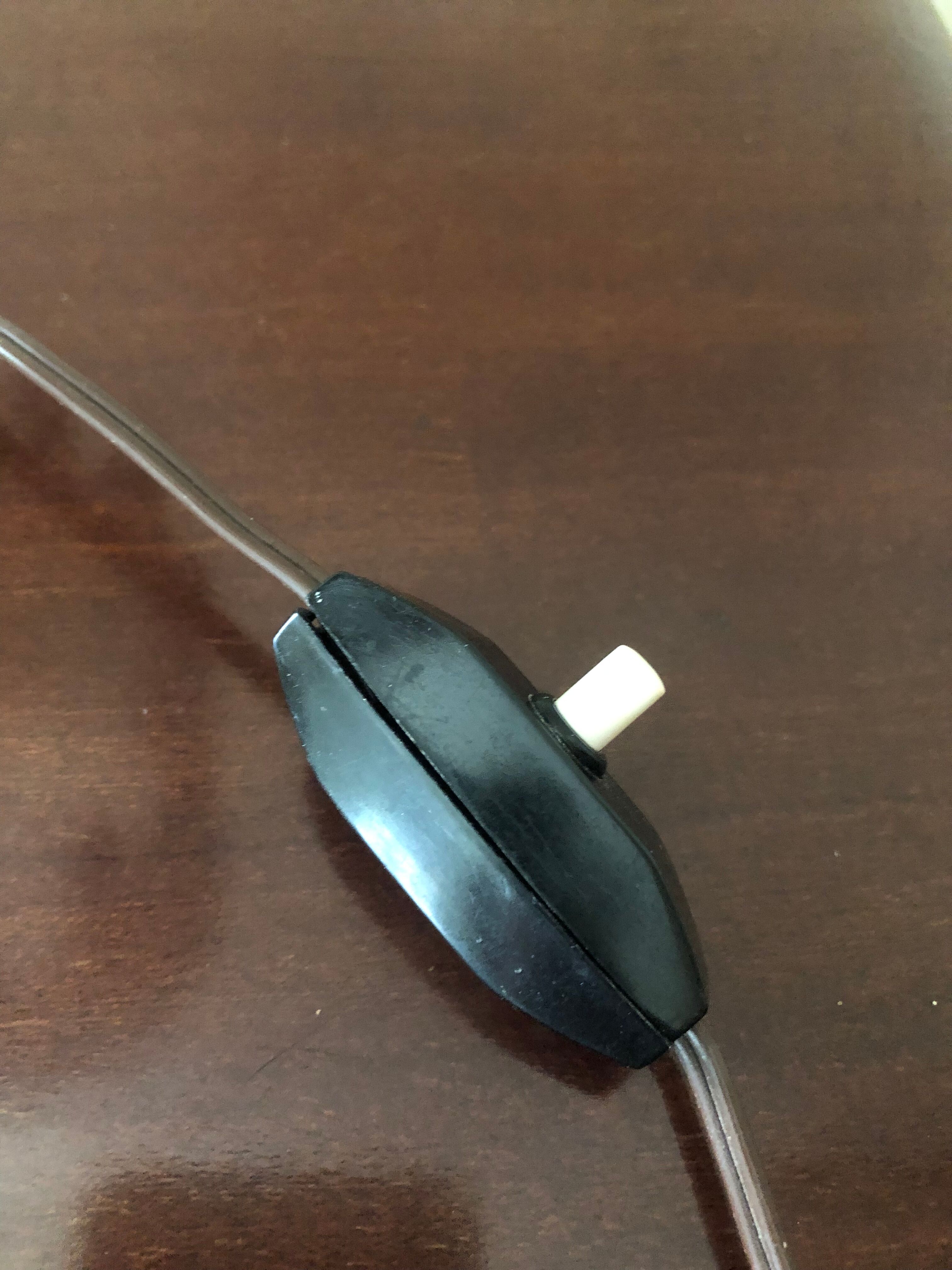 Table lamp wood and jute with pompoms