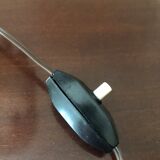 Table lamp wood and jute with pompoms