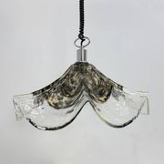 Glass and metal lamp