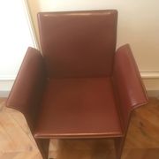 Fauteuil design cuir vintage 1980