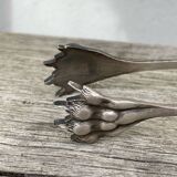 Silver-plated metal sugar tongs