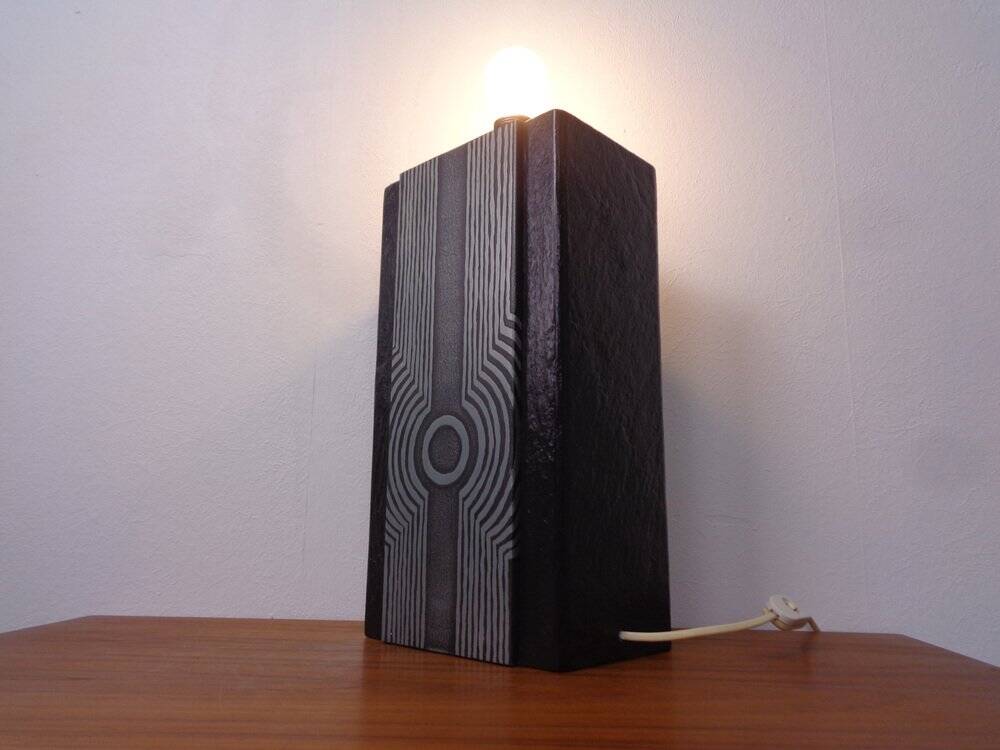 Brutalist table lamp from Temde, Switzerland, 1960s
