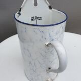 Pot washbasin wall mounted sheet metal enamelled