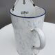 Pot washbasin wall mounted sheet metal enamelled