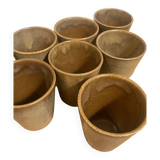 Set of 8 Digoin stoneware cups
