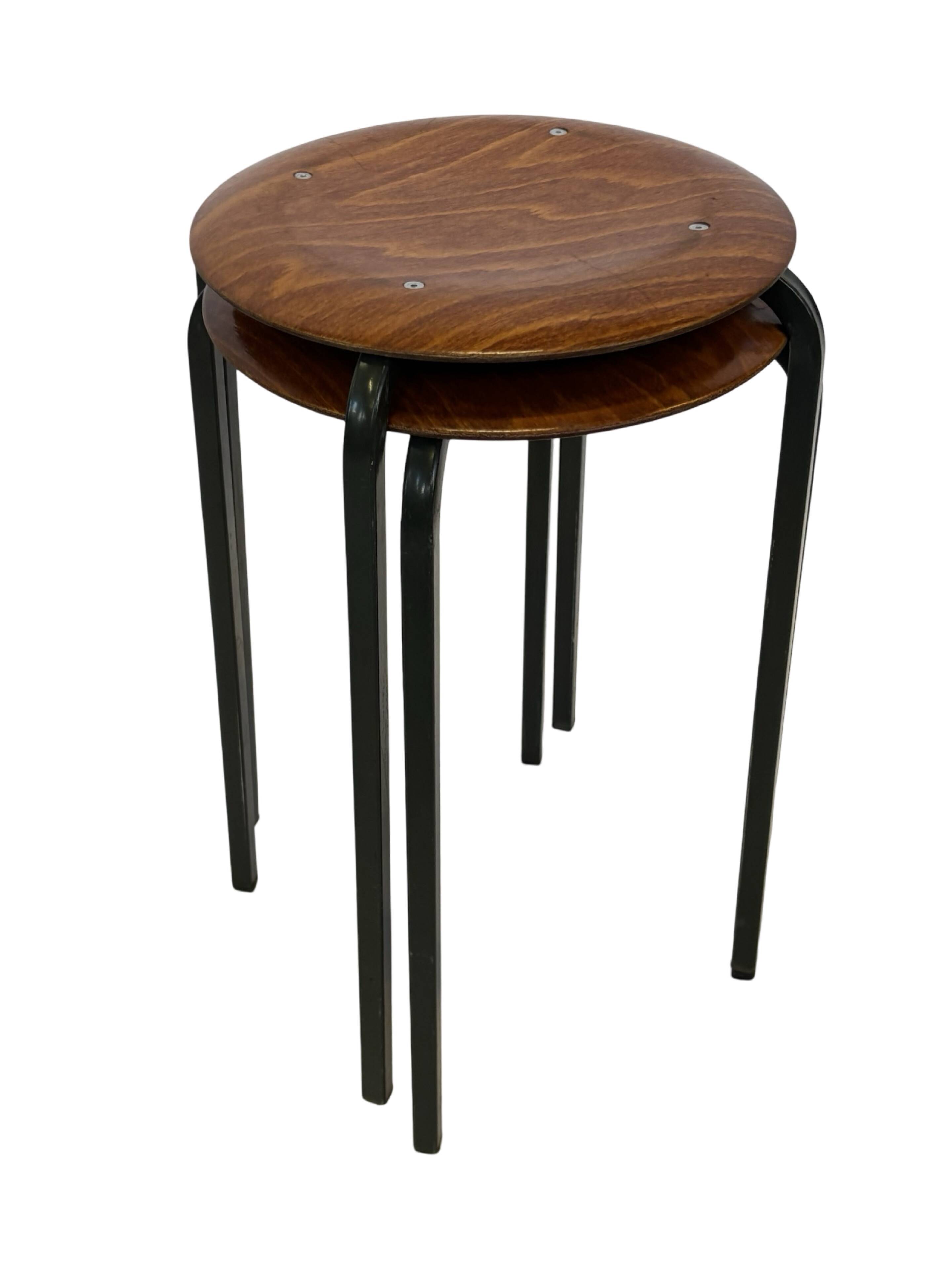 Set of 4 Vintage stools - work stool - Eromes Marko - 60s minimalist design