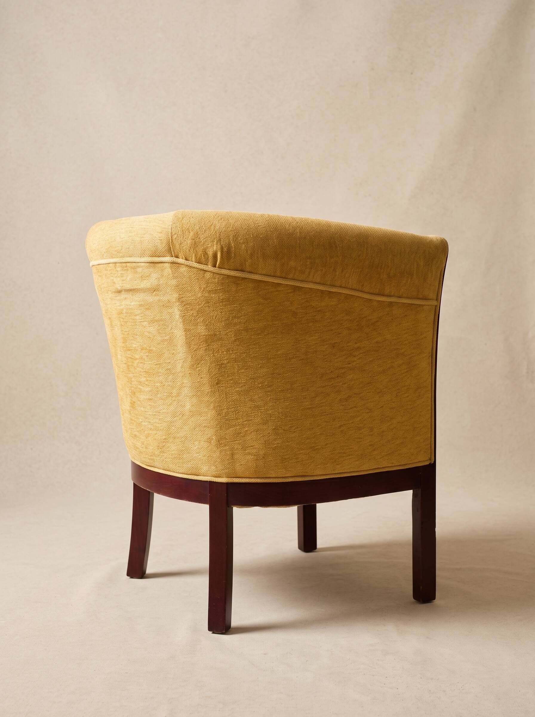 Art Deco gondola armchair in mahogany and marquetry – 1930s