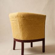 Art Deco gondola armchair in mahogany and marquetry – 1930s