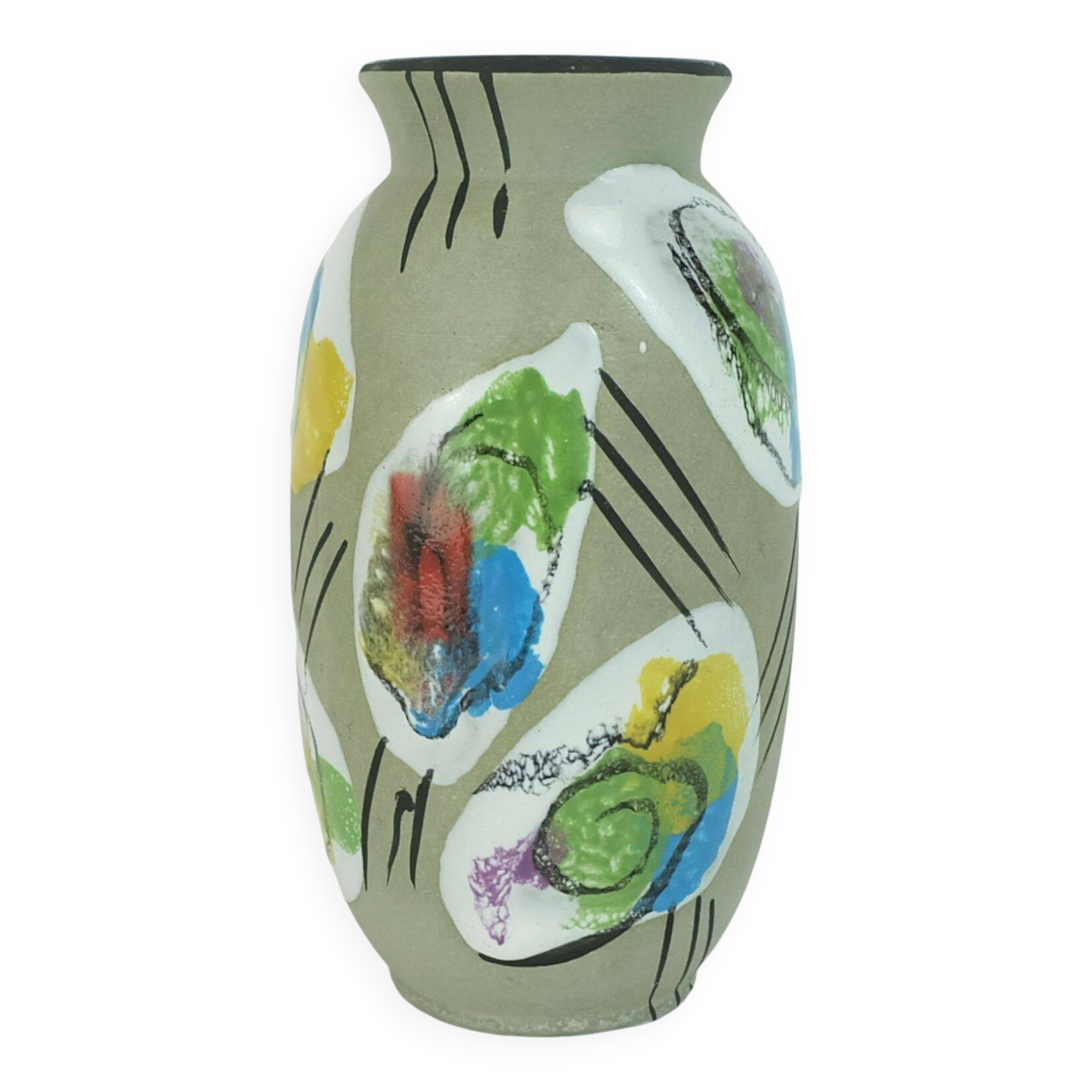 West german mid century VASE bay-keramik decor 'delhi' model 604-14 early 1960s