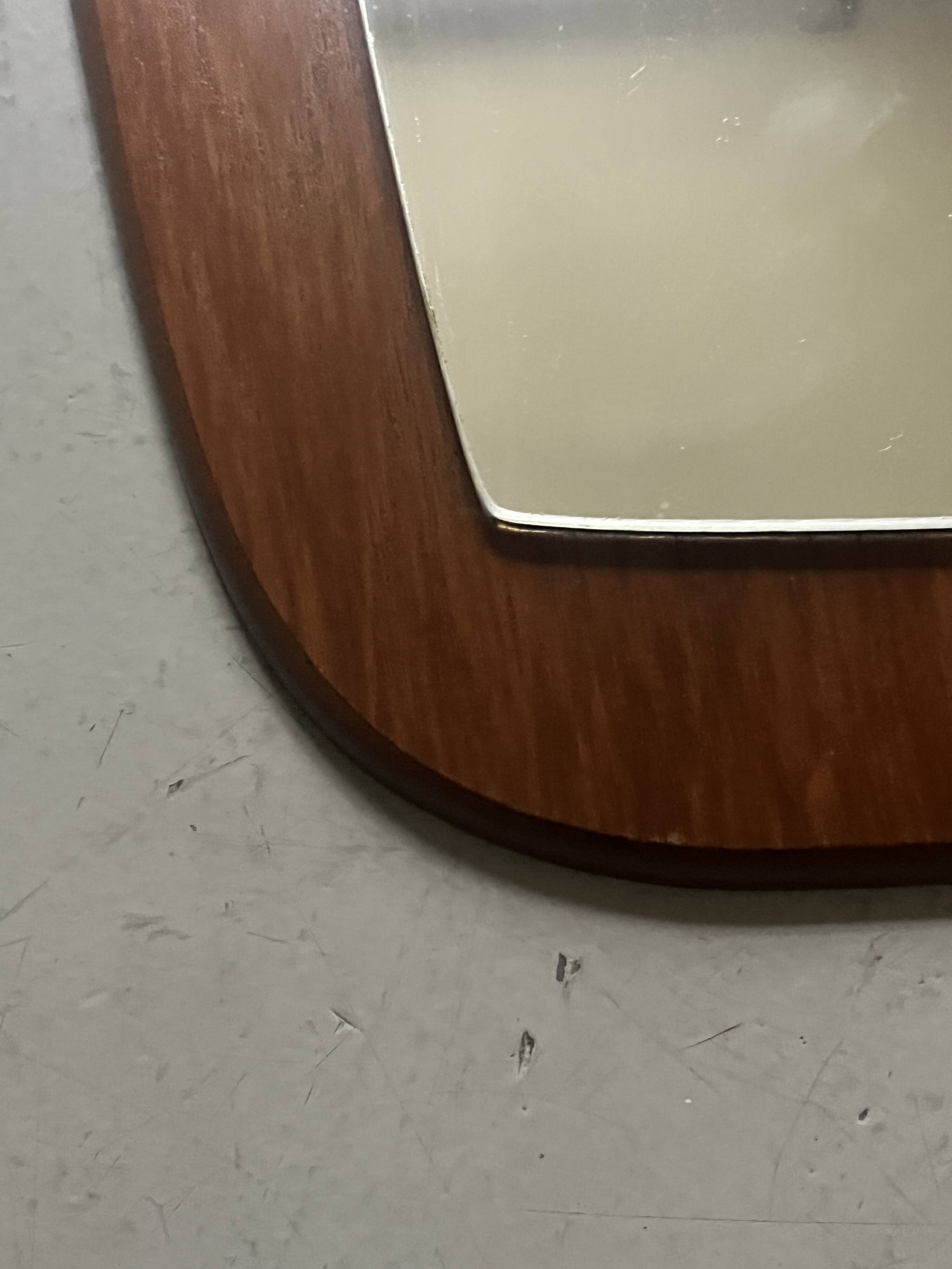 Scandinavian teak wood mirror, circa 1950 / 1960