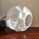Lampe à suspension vintage, vermoedelijk Peill & Putzler, verre opalin avec relief