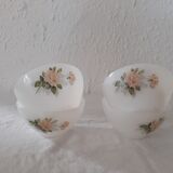 4 Bowls Roses of France Arcopal pink flowers