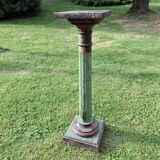 Doric style column in patinated wood, 19th century