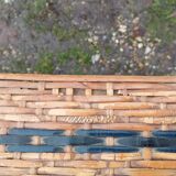 Vintage rattan chaise longue