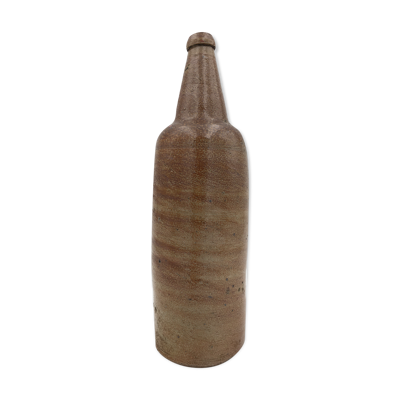 Ancienne bouteille en terre cuite vernissée, début XXème siècle