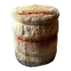 Cylindrical storage pouffe in faux fur 1970