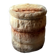 Cylindrical storage pouffe in faux fur 1970