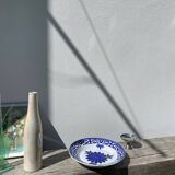 Round hollow ceramic dish with Saint Amand flower