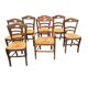 6 chaises + un fauteuil de campagne