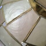 Mother-of-pearl and brass suspension with its collar