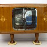 Vittorio Dassi Mid-Century Modern Italian Mahogany Cabinet Bar, 1950s