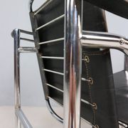 Le Corbusier Vintage Black Leather Armchair Model- LC1 for Cassina, 1970s