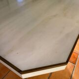 White Carrara marble table from the 70s
