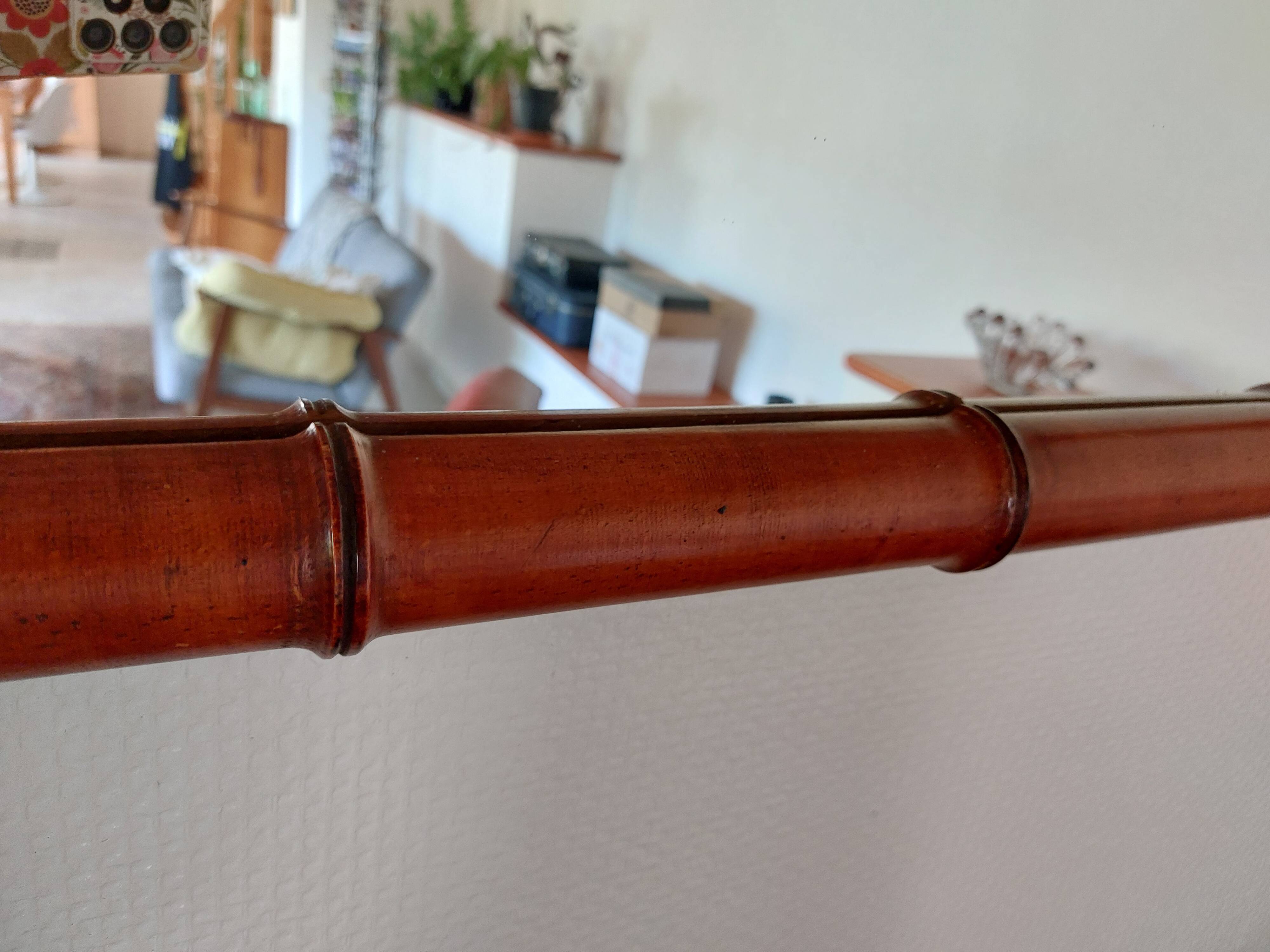 Large vintage bamboo mirror