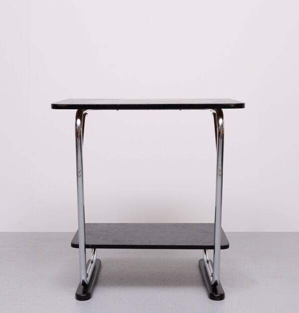 Table à plateau tubulaire chromée Bauhaus, années 1930, Allemagne